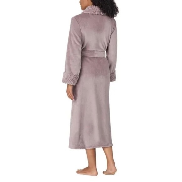 Carole Hochman Ladies’ Cozy Plush Robe, Purple/Lavender/Gray, Large NWT - Picture 3 of 14